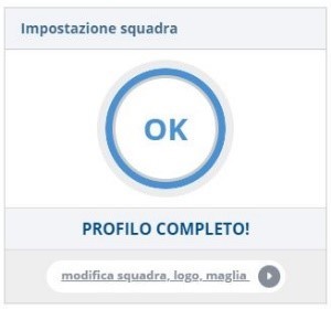 impostazione squadra profilo completo